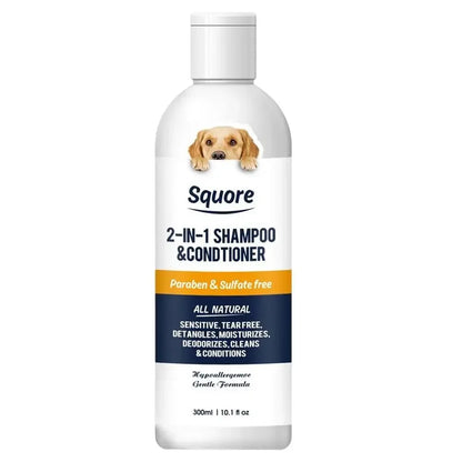 Welpen-Shampoo und -Conditioner, natürliches 2-in-1-Feuchtigkeitsshampoo, feuchtigkeitsspendendes Hundeshampoo für empfindliche Haut, pH-neutral