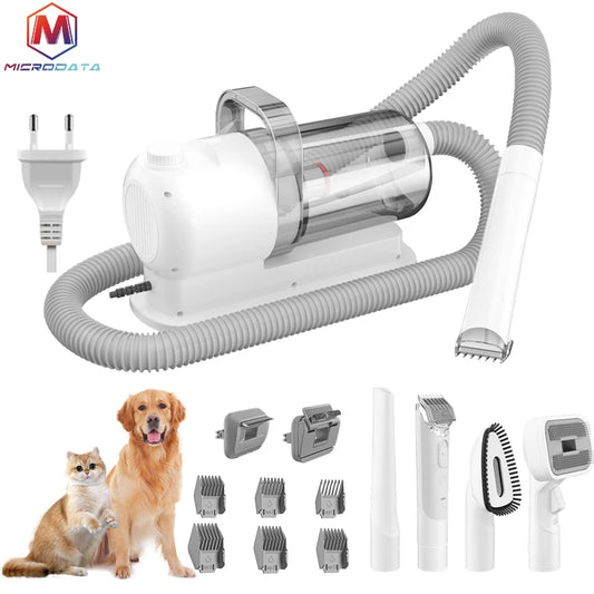 Toelettatrice multifunzionale per animali domestici e aspirazione sottovuoto all-in-one Set per toelettatura animali domestici con spinta da barba e spazzola per pettinare Per cani e gatti