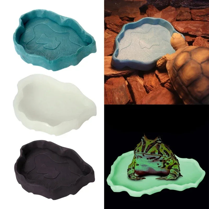 Reptilienschalen Terrarium Fütterung Wurmgericht Reptilien-Mehlwurm-Fressnapf Kunststoffschale für Frosch Gecko Schlange Spinnen Schildkröten