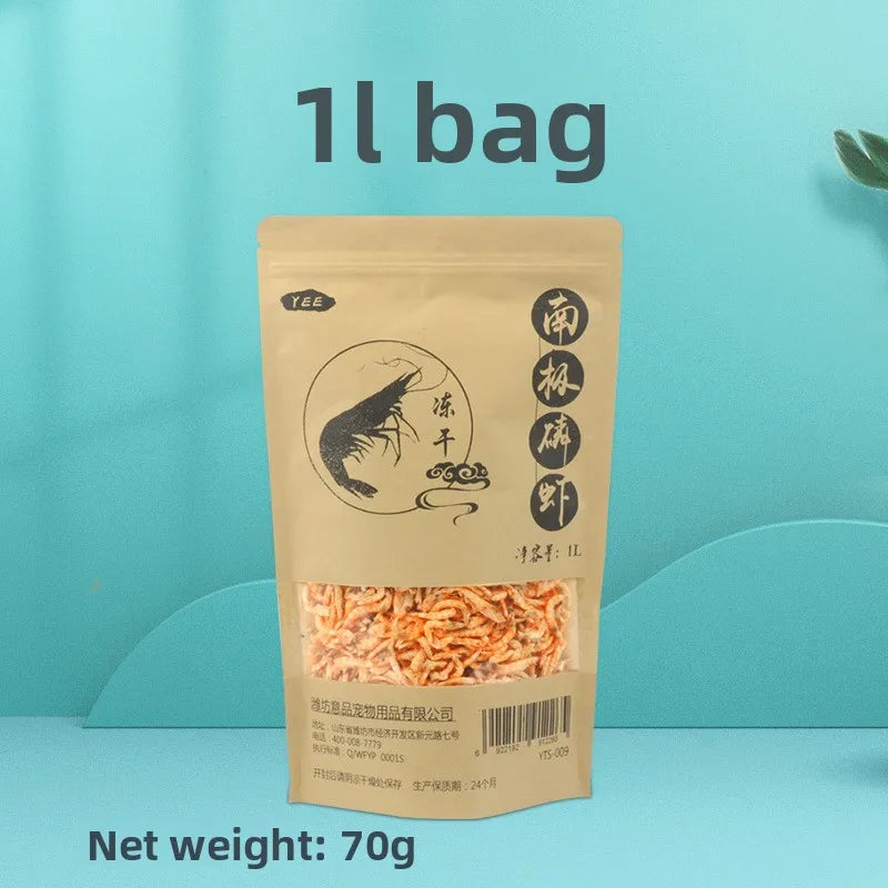 Cibo Premium per pesci, tartarughe, pappagalli - Krill antartico liofilizzato