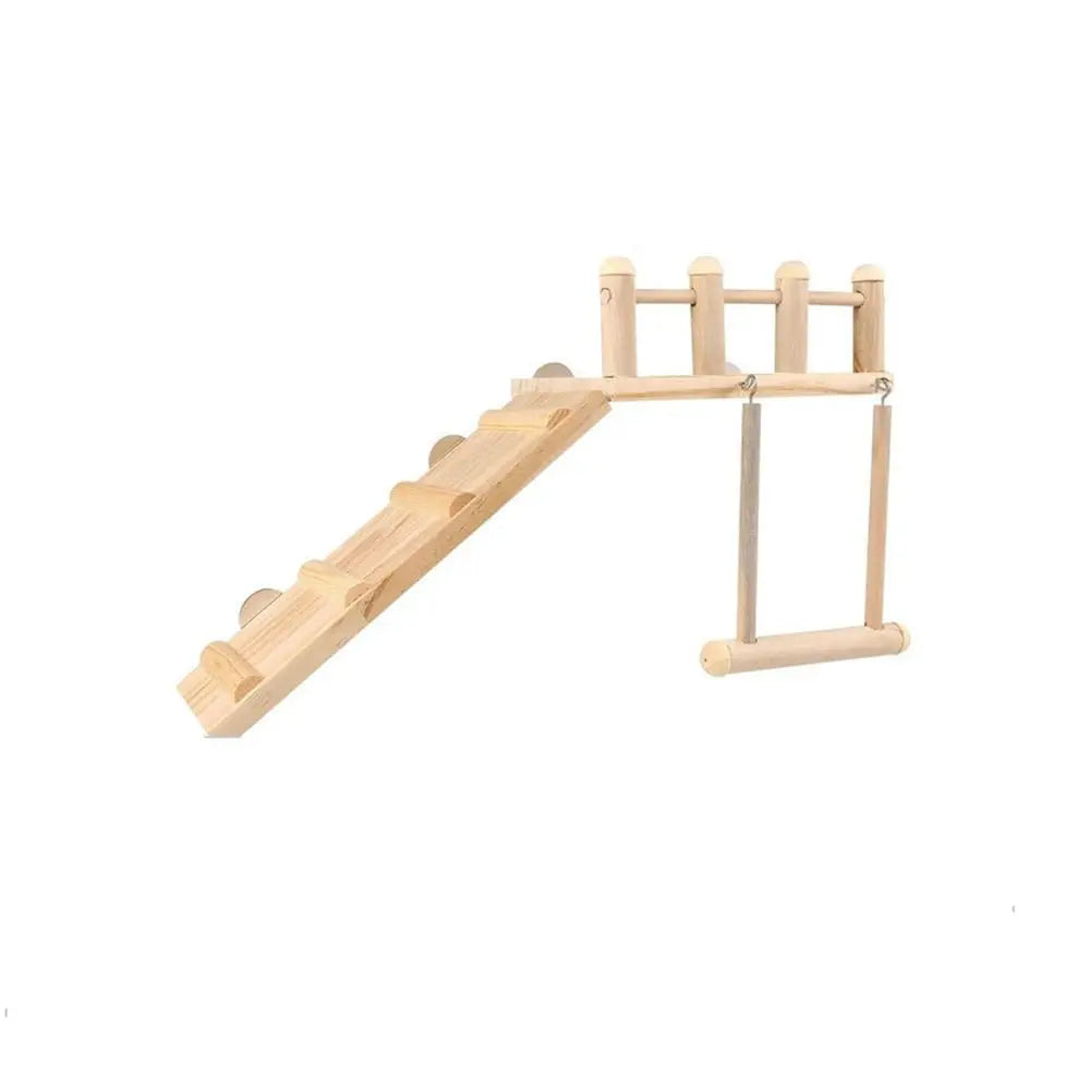 Vogelstangen Plattform Schaukel Kletterleiter Papageienkäfig Zubehör Holz Spielplatz Turnhalle Übungsständer Papageienkäfig Spielzeug Set