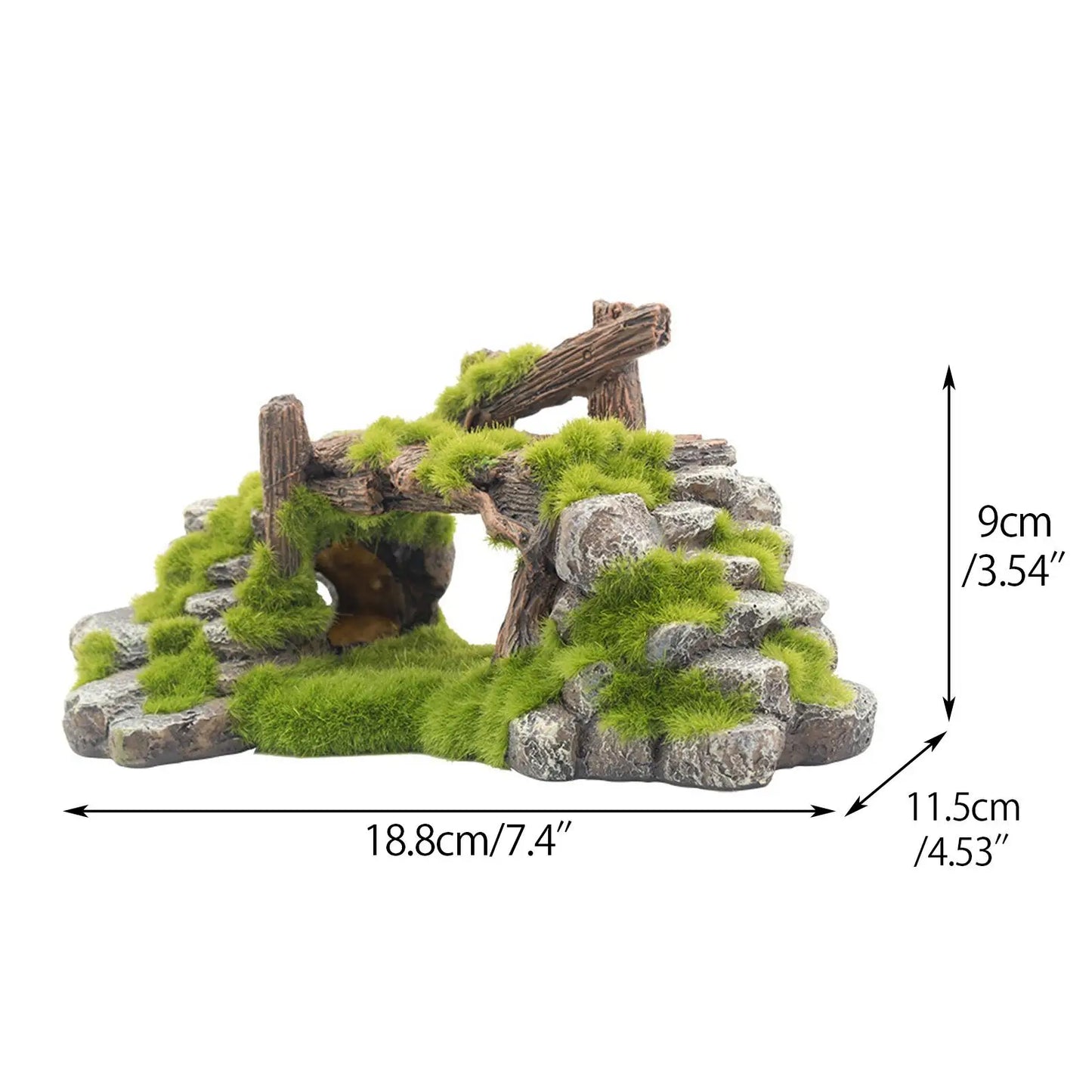 Aquarium Rockery Hideaway Aqua Höhlen Multifunktionale Brücke Ornament Aquarium Dekoration für Tisch Desktop Dekorativ