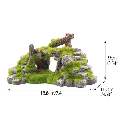 Aquarium Rockery Hideaway Aqua Höhlen Multifunktionale Brücke Ornament Aquarium Dekoration für Tisch Desktop Dekorativ