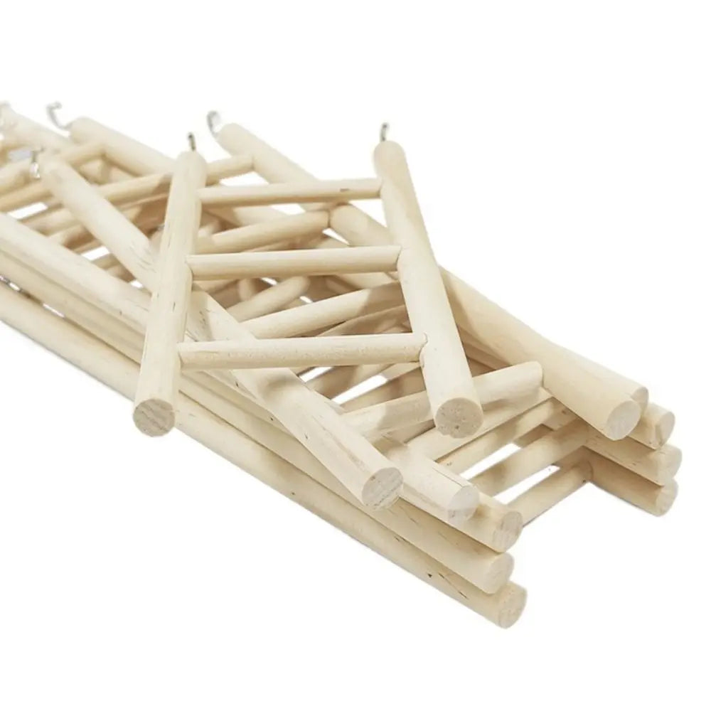 1 Stück Vogelspielzeug Holzleitern Schaukel Kratzbaum Kletterstange 3/4/5/6 Leiter Vogelkäfig Hamster Papagei Spielzeug Hängende Haustierbedarf
