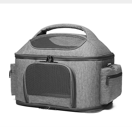 Tinta unita 43 * 31 * 35 cm MeshTravel Gatti e cani Borsa a tracolla pieghevole per animali domestici Borsa per cani