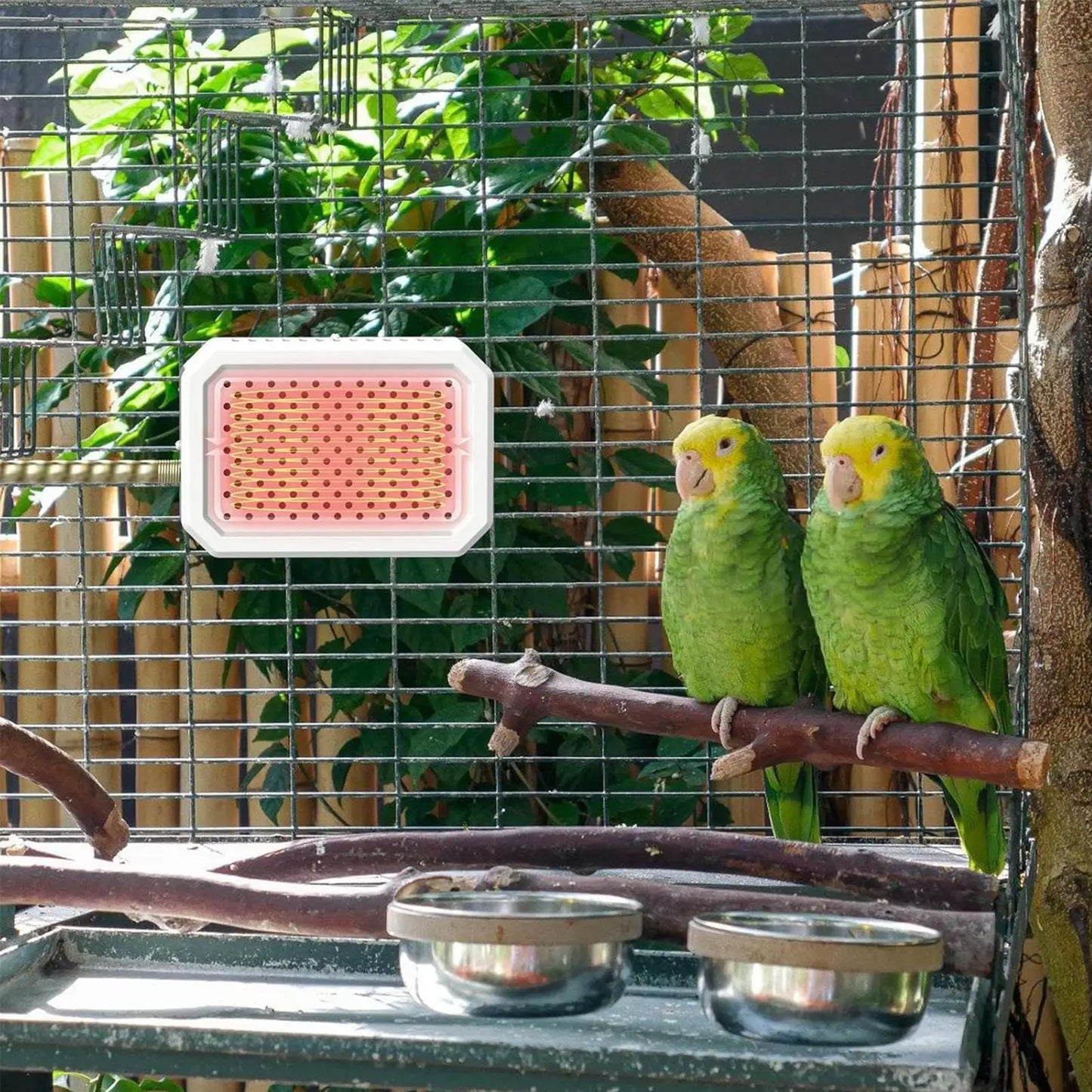 Vogelkäfig-Heizung, Heizplatte, sicherer, thermostatgesteuerter Tierwärmer für Wellensittiche, Nymphensittiche, Finken, Kaninchen, Hamster im Winter