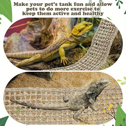 1PC Drago Barbuo Amaca Rettile Lettino per Camaleonte Lucertole Gecko Serpenti Lguana Rettili Geckos Erba Cuscino Pet Letto Altalena