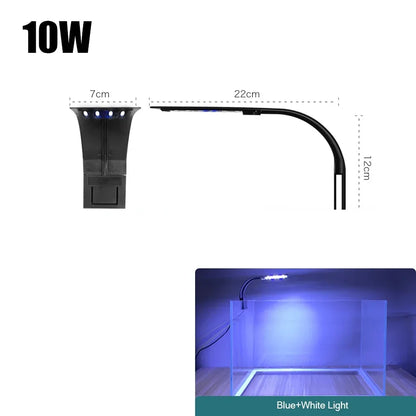Superschlanke LED-Aquarium-Pflanzenleuchten, Wachstumslicht, 5 W/10 W/15 W, Aquarien-Pflanzenbeleuchtung, wasserdichte Clip-on-Lampe für Aquarien