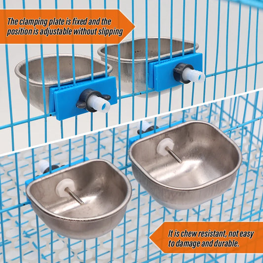Ciotola per acqua per conigli in acciaio inossidabile Abbeveratoio automatico per conigli da fattoria Gabbia per conigli Tazza fissa Ciotola per bere volpe visone 1 pz