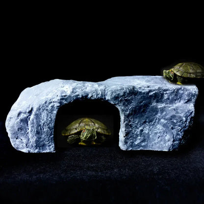 Kreatives Reptilien Terrarium Schildkröten Zubehör Tauchplattform Ruhehöhle Harz Kletterspielzeug Aquarium Dekoration Dekoration kriechende Tiere