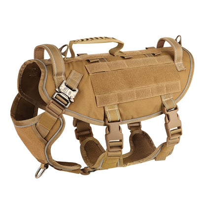 Imbracatura tattica militare per cani a prova di fuga gilet per cani in Nylon riflettente imbracature per cani di taglia media per escursioni Pitbull