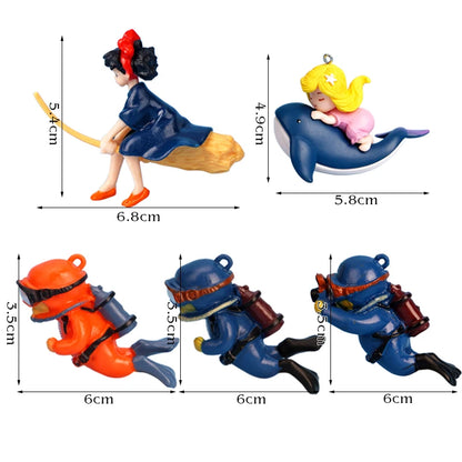 Aquarium Dekorationen Cartoon Mini Taucher Simulierte Meerjungfrau Schwimmende Aquariendekoration Aquarium Anhänger Kiki Aquarium Zubehör
