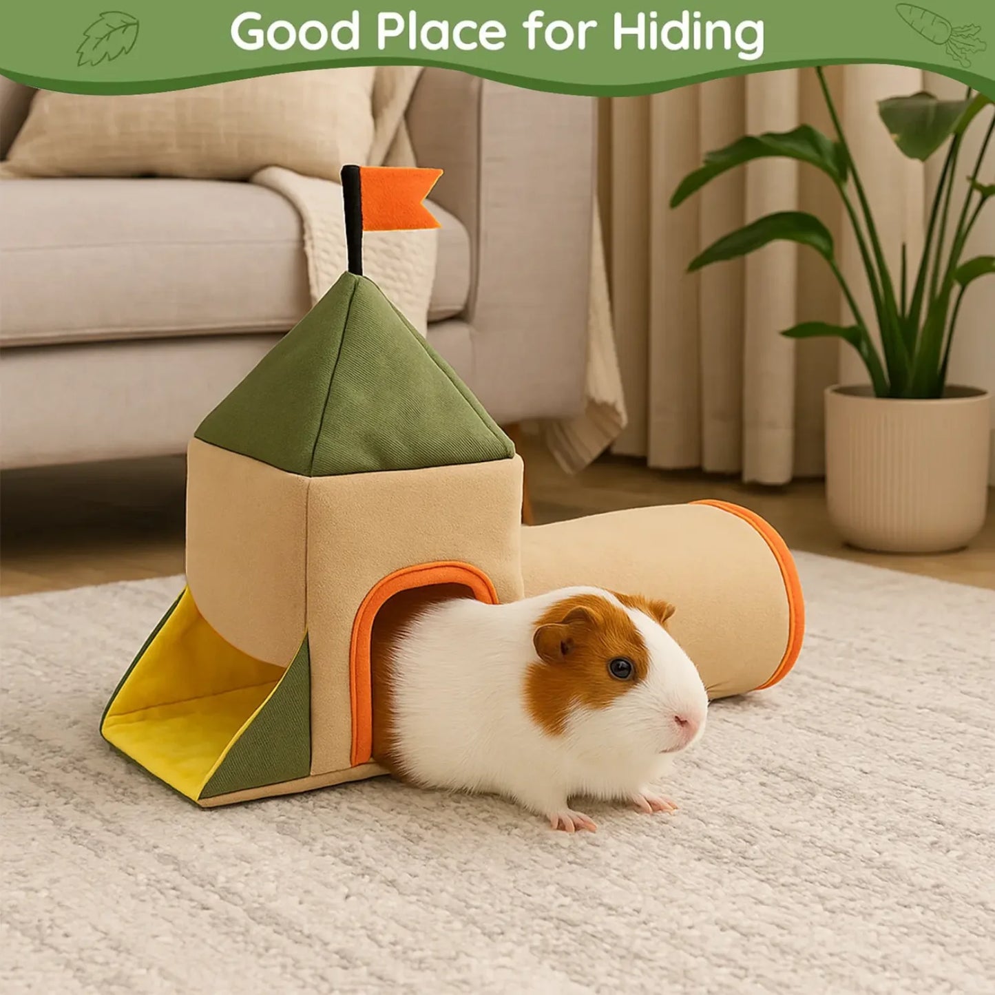 Kleiner Haustierbedarf: Hamsternest, Meerschweinchen- und Zuckersegler-Nest, warmes Baumwollnest in Hausform, kleine Hamster-Tunnelvilla