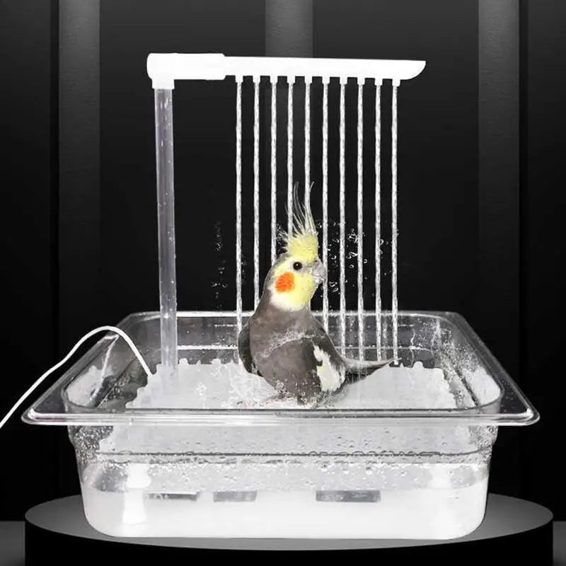 Vogelbad Automatisches Duschbad Mehrzweck-Badewanne Kleiner Käfig Vogelbad Duschbrunnen für Sittiche mit mehreren