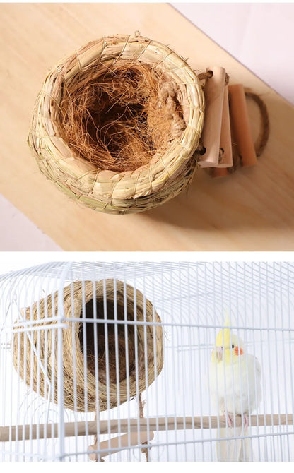 100/200g Fibra di Cocco Nesting Materiale Nido/Fibra Aviario Uccelli Canari Finches Nido Riempito Erba Gabbia per Uccelli Accessori