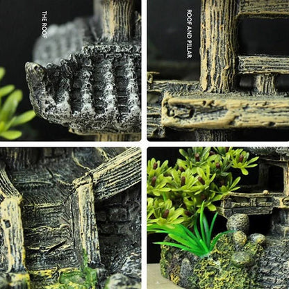 Simulation Dekoration Aquarium Ornament Harz Aquarium Ornament Aquarium Landschaft Aquarium Modell Haus Ornament Aquarium Ornament