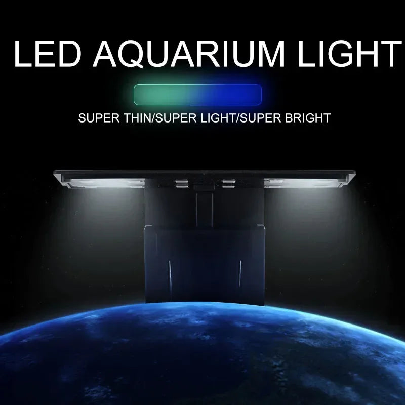 Superschlanke LED-Aquarium-Pflanzenleuchten, Wachstumslicht, 5 W/10 W/15 W, Aquarien-Pflanzenbeleuchtung, wasserdichte Clip-on-Lampe für Aquarien