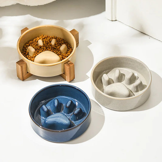 Nuova ciotola per Slow Food ciotola per alimenti in ceramica per cani e gatti ciotola per Slow Food forniture per animali domestici alimentatore antiurto Anti soffocamento