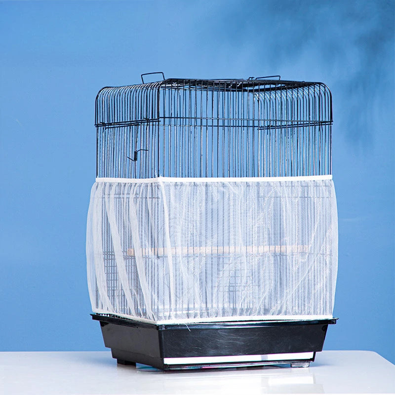 1 STÜCK robuster Vogelkäfigüberzug aus Polyester, verschleißfester Haustierkäfigüberzug aus Netzstoff, staubdichtes Moskitonetz mit kleinmaschigem Netz für Vogelkäfige