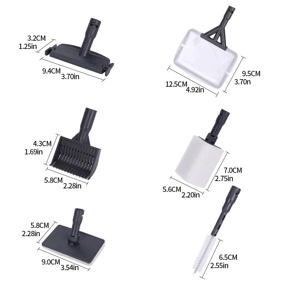 Kit strumenti per pulizia acquario 6 in 1