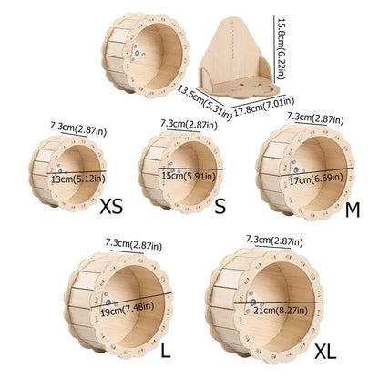 Ruota per criceti in legno ultra-silenziosa