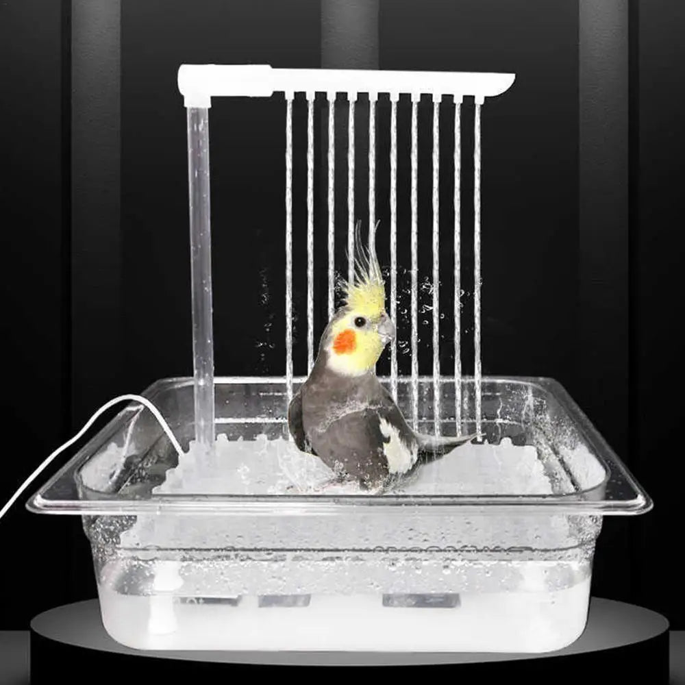 Vogelbad Automatisches Duschbad Mehrzweck-Badewanne Kleiner Käfig Vogelbad Duschbrunnen für Sittiche mit mehreren