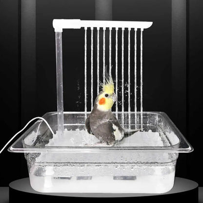 Vogelbad Automatisches Duschbad Mehrzweck-Badewanne Kleiner Käfig Vogelbad Duschbrunnen für Sittiche mit mehreren