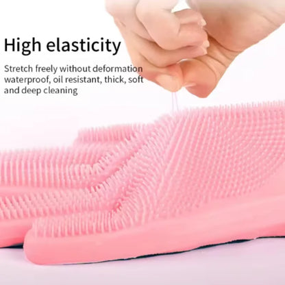 Badehandschuhe für die Haustierpflege Badehunde-Shampoo-Bürste Magischer Massage-Reinigungsschwamm Handschuh Silikon-Haarentfernungshandschuh