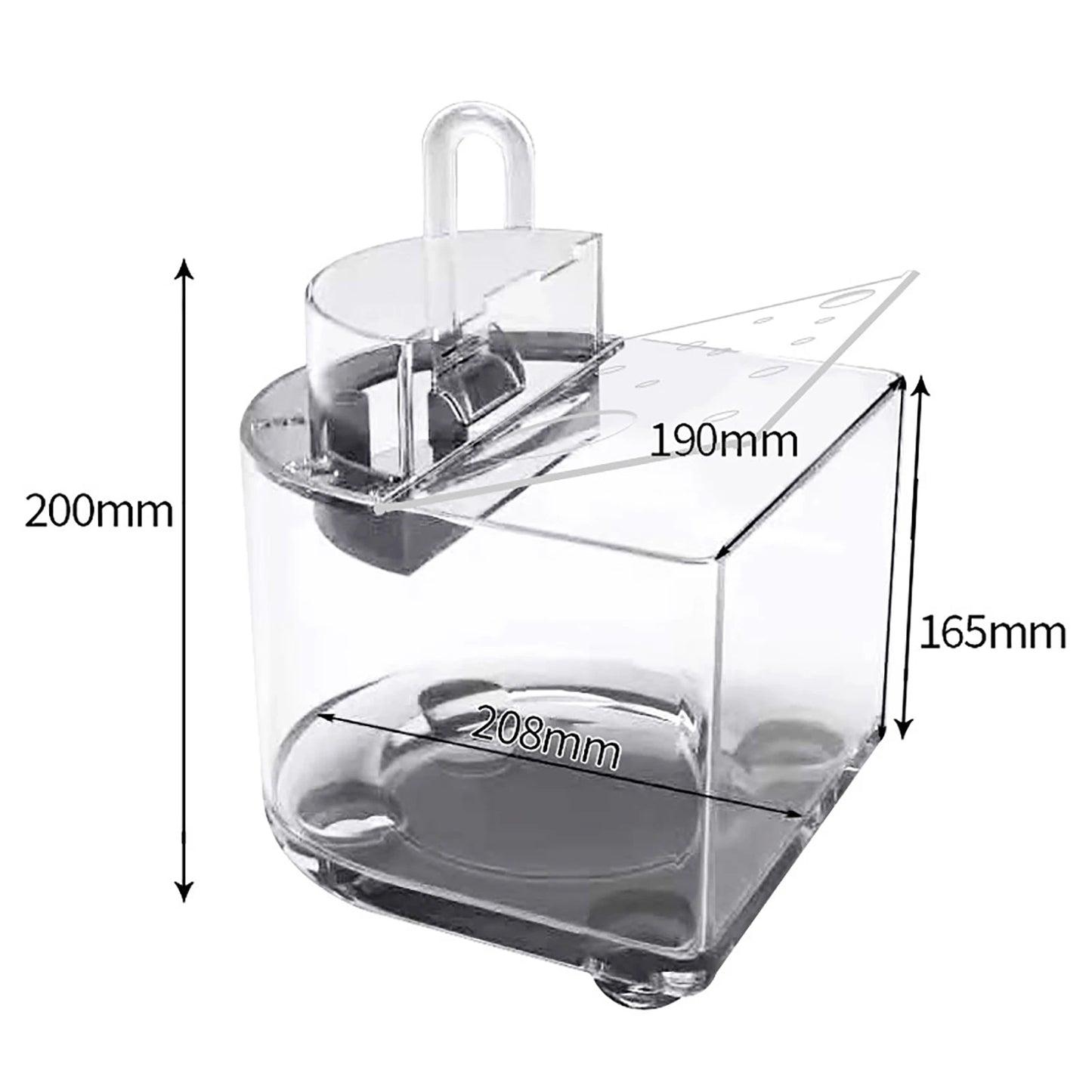Mini-Tisch-Aquarienset mit Filterdeckel, Wasserpumpe 2,5 W, Tauchpumpe, umweltfreundliches transparentes Aquarium, Heimdekoration