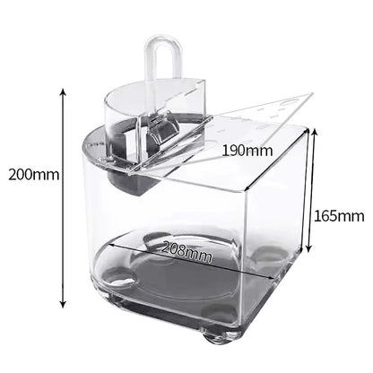 Mini-Tisch-Aquarienset mit Filterdeckel, Wasserpumpe 2,5 W, Tauchpumpe, umweltfreundliches transparentes Aquarium, Heimdekoration