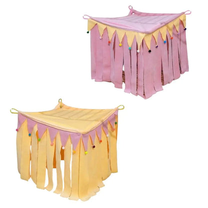 Striscia di nappe Caviale d'India Tenda per animali domestici Nascondiglio Morbido Piccoli animali Nascondere la casa Letto per dormire Comodo criceto Nascondere angolo Nido Coniglio