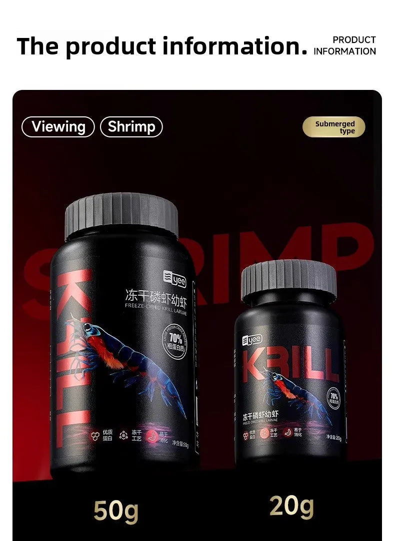 Cibo secco pesci e tartarughe - Krill & Gamberetti