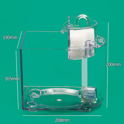 Mini-Tisch-Aquarienset mit Filterdeckel, Wasserpumpe 2,5 W, Tauchpumpe, umweltfreundliches transparentes Aquarium, Heimdekoration
