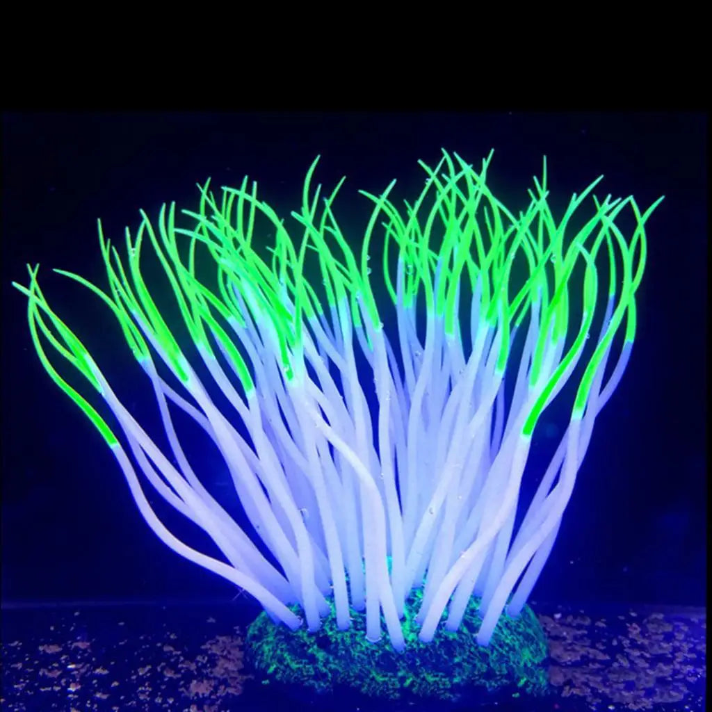 Aquariendekoration: künstliche dunkle Seeanemone als Landschaftsgestaltung