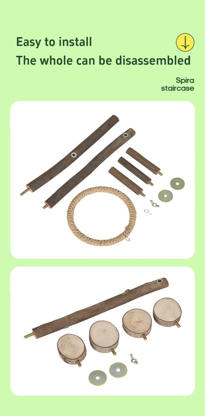 Gabbia per pappagalli Altalena Giocattolo Scaletta Giocattolo da masticare per uccelli da compagnia Filo di cotone appeso per uccello Noia Gabbia per rompere il cerchio sospeso Giocattolo