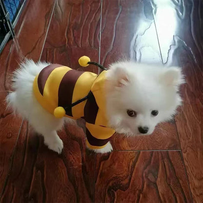 Felpa con cappuccio costume ape per cani