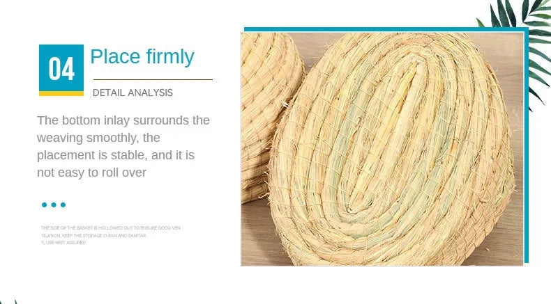 Nido per uccelli intrecciato in erba Nido per erba di coniglio Tappetino per erba Accessori per criceti Pantofole Nido di coniglio Coniglio Forniture per animali domestici calde invernali