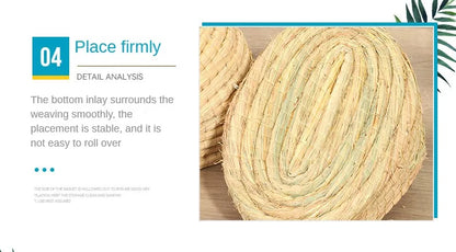 Nido per uccelli intrecciato in erba Nido per erba di coniglio Tappetino per erba Accessori per criceti Pantofole Nido di coniglio Coniglio Forniture per animali domestici calde invernali