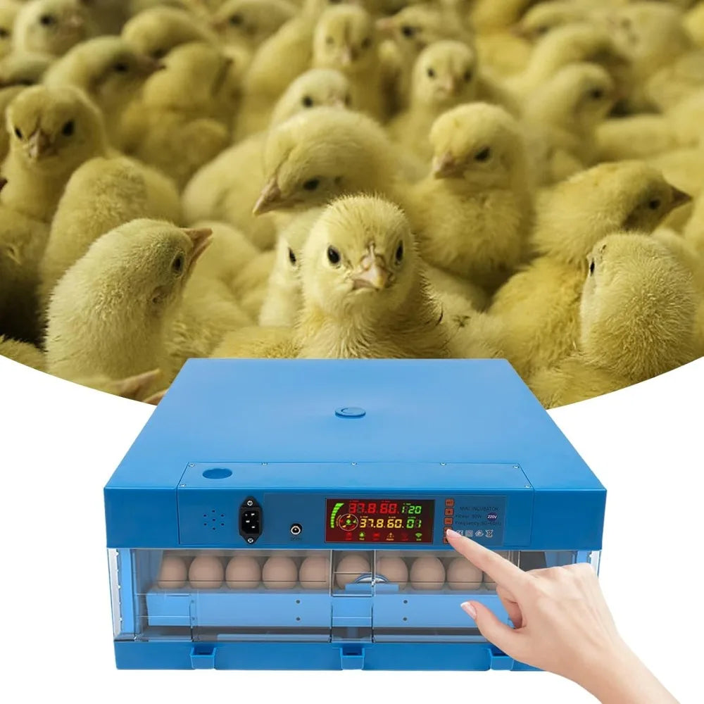 Incubatrice per uova 220V Macchina da cova automatica Temperatura e umidità regolabili Rotazione automatica di 360 gradi