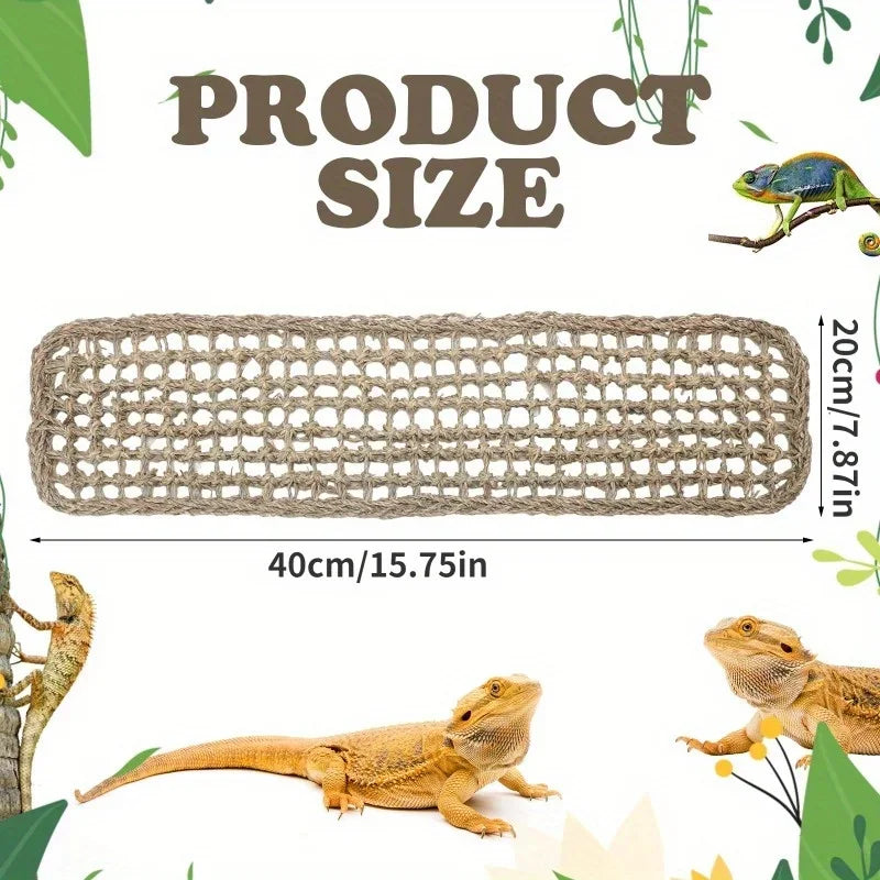 1PC Drago Barbuo Amaca Rettile Lettino per Camaleonte Lucertole Gecko Serpenti Lguana Rettili Geckos Erba Cuscino Pet Letto Altalena
