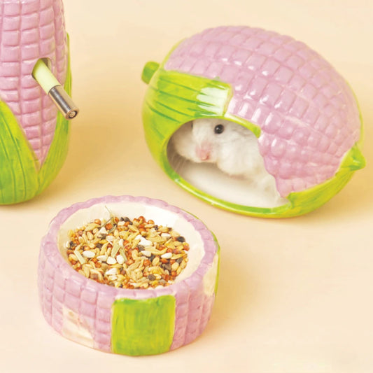 Set in ceramica a forma di mais.