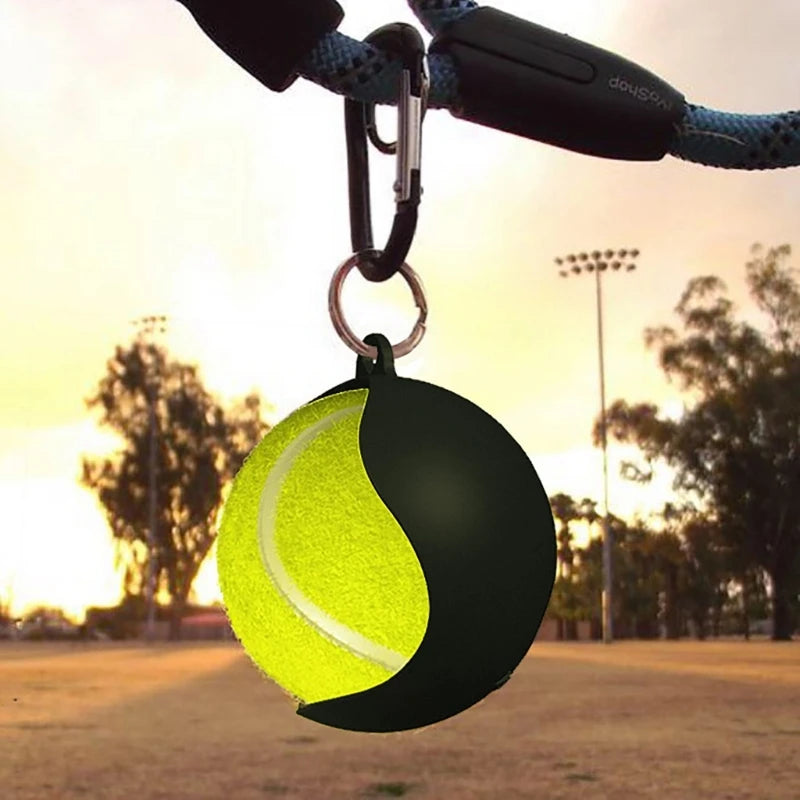 Supporto per copertura per palline per animali domestici con attacco per guinzaglio per cani Supporto per palline da tennis
