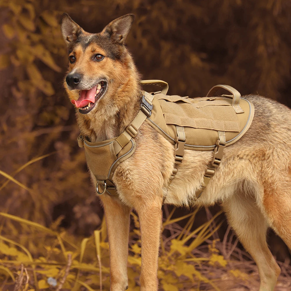Imbracatura tattica militare per cani a prova di fuga gilet per cani in Nylon riflettente imbracature per cani di taglia media per escursioni Pitbull