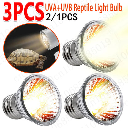 5/10/15/20 Stk. 25W Reptilien-Heizlampe Vollspektrum UV-Lampe für Schildkröten Schlangen Eidechsen Amphibien Temperaturregelung