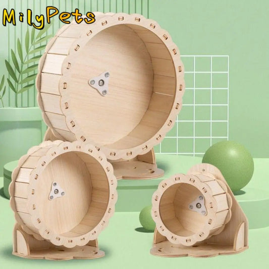 Ruota per criceti in legno ultra-silenziosa