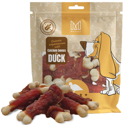 Limettentwürfel mit Ente, natürlicher Hundeleckerbissen, getreidefrei, Mersjo, 500g