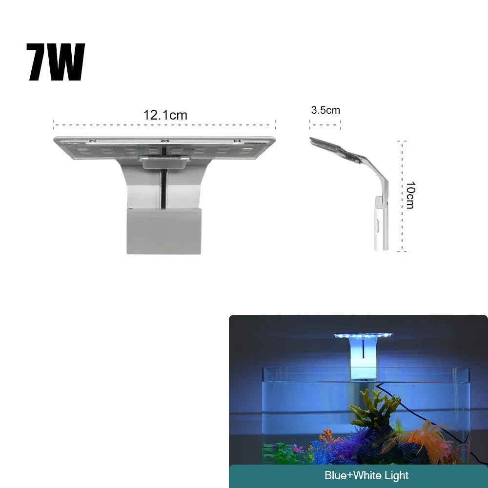Superschlanke LED-Aquarium-Pflanzenleuchten, Wachstumslicht, 5 W/10 W/15 W, Aquarien-Pflanzenbeleuchtung, wasserdichte Clip-on-Lampe für Aquarien