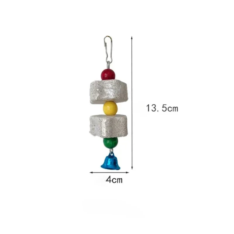 Blumenförmiges Vogel-Molar-Spielzeug Papageien-Schleifstein Vogelkäfig-Spielzeug Sittich-Chinchilla-Eichhörnchen-Spielzeug Vogelkäfigzubehör
