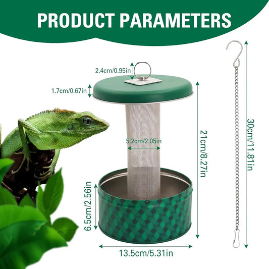 Mangiatoia sospesa interattiva per rettili