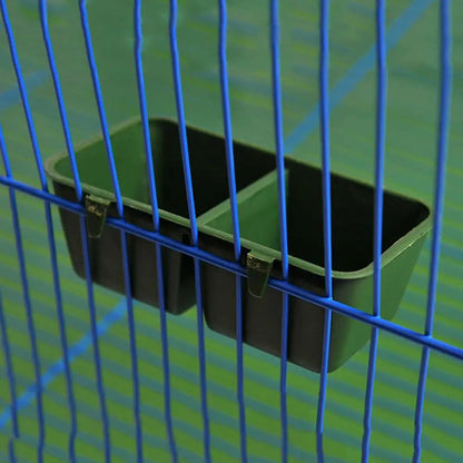 2 In1 cibo per uccelli ciotola per l'acqua pappagallo doppia tazza per l'alimentazione gabbia per piccioni in plastica mangiatoia per alimenti per uccelli pappagallo Pet voliera ciotola per l'acqua